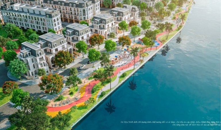 Không gian sống xanh xung quanh Biệt thự Hoàng Huy Green River