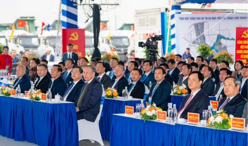 Buổi lễ khởi công dự án Bắc Thăng Long Urban City có sự tham dự của Tổng Bí thư Tô Lâm và các lãnh đạo Đảng, Nhà nước.