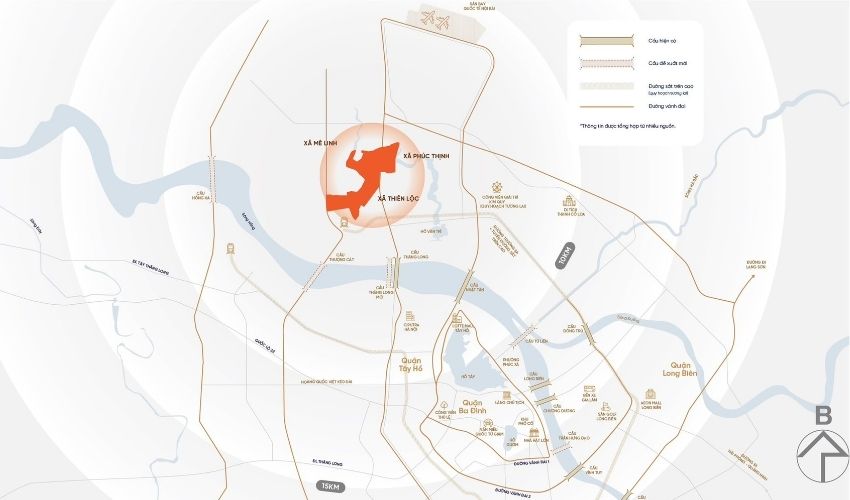 Vị trí dự án Bắc Thăng Long Urban City đắc địa hàng đầu Đông Anh
