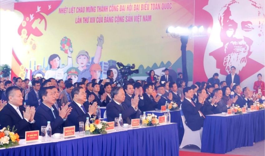 Party General Secretary Tô Lâmattended the groundbreaking ceremony for the urban city project on Monday. — VNA/VNS Photo